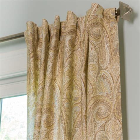 Waverly 84 In Pearl Back Tab Single Curtain Panel At