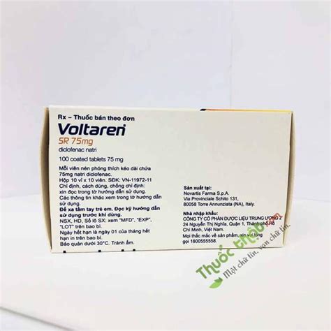 Thuốc Voltaren 75mg Điều Trị Xương Khớp