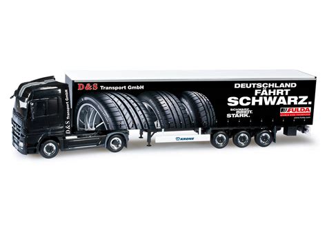 Herpa Mercedes Benz Actros LH 08 Gardinenplanen Sattelzug Fulda 159821