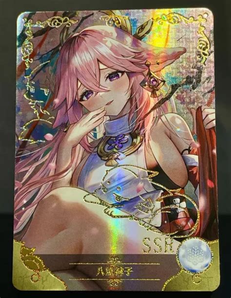 Yae Miko Genshin Impact Carte Ssr Goddess Story Anime Waifu Holo Card