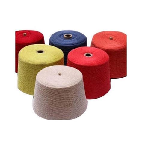 Grey Polyester Single Spun Yarn Available In Various Colors At Best