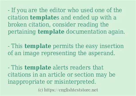 Template In Sentences Englishteststore Blog