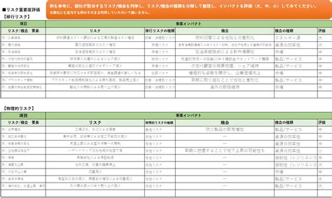 【tcfdシナリオ分析 テンプレート】6つのステップ ①準備と設定 ②リスク重要度評価 株式会社エコ・プラン