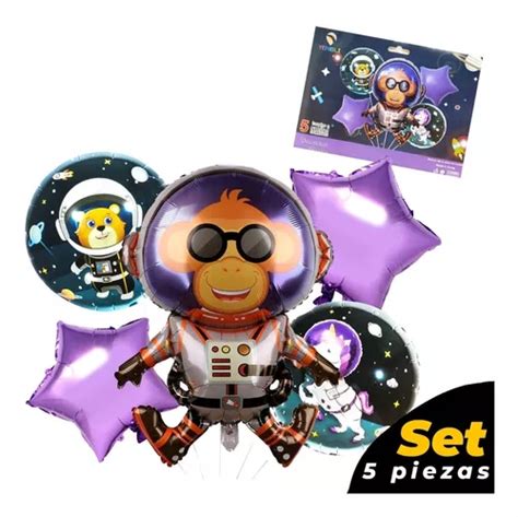 Set Globos Met Licos Feliz Cumplea Os Kit Astronauta Cuotas Sin Inter S