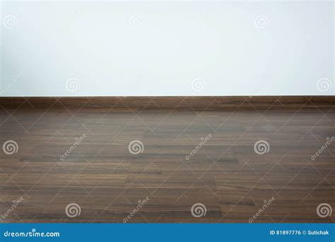 Empty Room Interior Brown Wood Laminate Floor Stock Photo Image Of