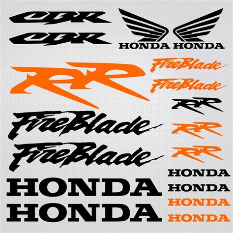 Honda Motorcycle Honda Stickers Honda Decals Rr Decals Cbr Etsy