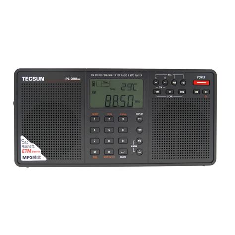 Tecsun Radio portátil de mano PL 398MP Sintonización digital de banda