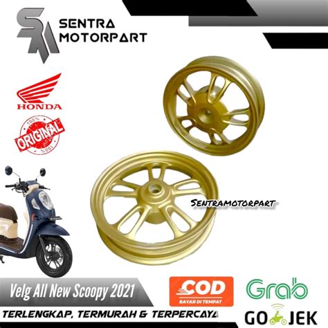 Jual Velg Pelek Racing All New Scoopy Prestige 2021 Gold Emas Original