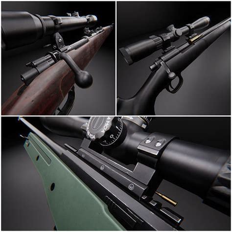 3d Model Modern Aaa Bolt Action Rifle Pack Game Ready Pbr Vr Ar Low