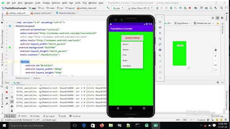 How To Set Popup In Android Studio Popup In Android Studio Youtube