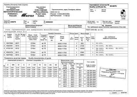 Сертификат 7 на круг стальной 18 мм – ПКФ «Метинвест-сервис»
