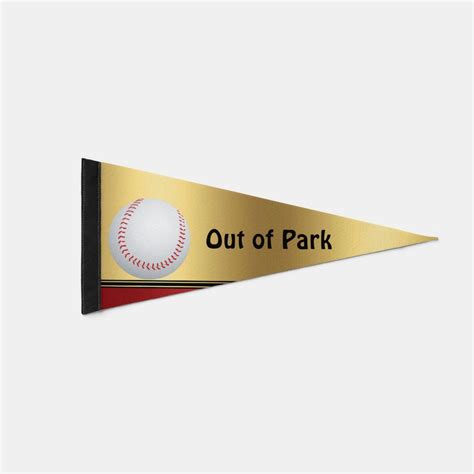 Baseball - Large Ball personalize with name Pennant Flag | Zazzle ...