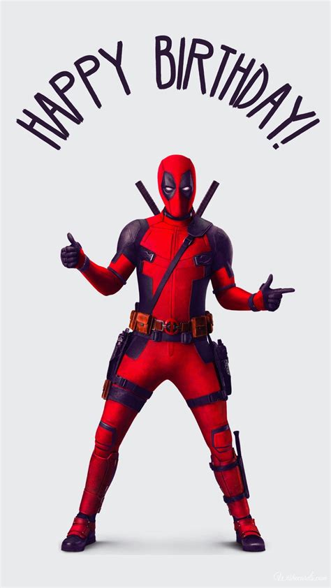 Deadpool Themed Happy Birthday Cards And Images