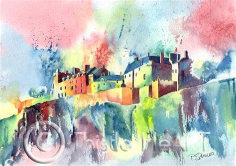 Stirling Castle Scotland Art Print Of Original Watercolour Etsy