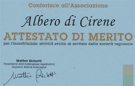 Attestato Albero Di Cirene