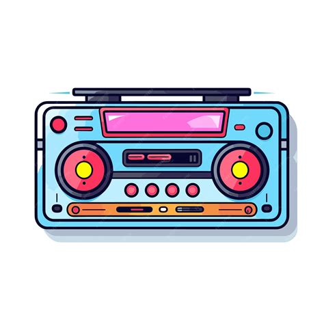 Premium Vector | Vector of a boombox with a smaller boombox on top