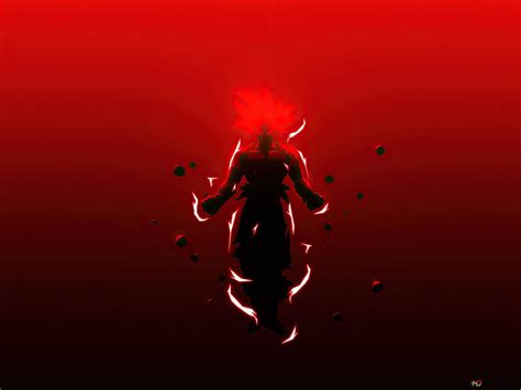 goku   red  wallpaper