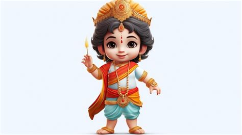 Premium AI Image | Ramayana story cartoon characters isolated white ...