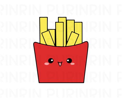 Hamburger Svg Cut File Kawaii Food Svg Burger And Fries Etsy