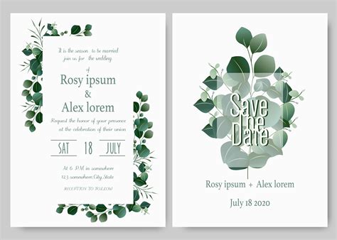 Eucalyptus Invitation Template