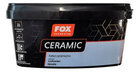 FARBA CERAMICZNA Lodowiec Upsala 3L FOX PLAMOODPORNA CERAMIC LODOWIEC