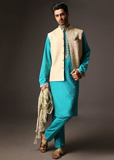 Kurta Pajama With Jacket Shawl Deepak Perwani