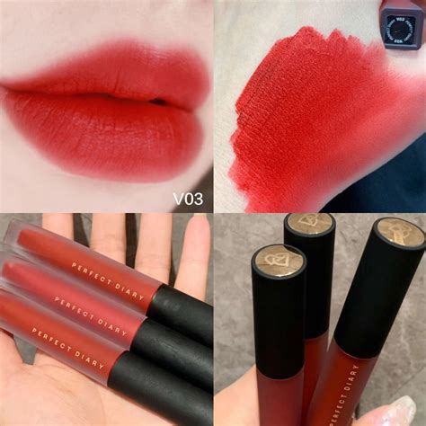 Perfect Diary Velvet Lip Glaze Red Velvet Velvet Moisturizing Business