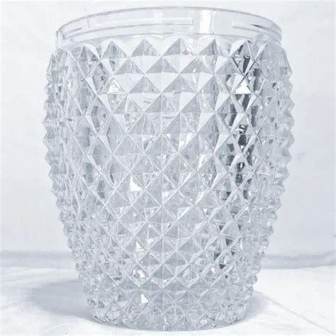 Vintage Diamond Cut Crystal Vase For Sale At 1stdibs