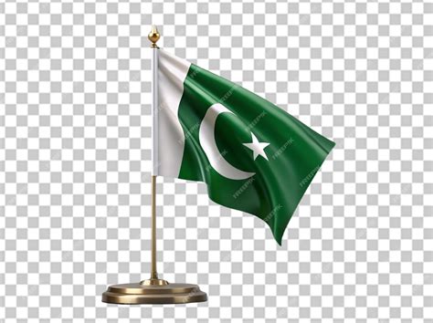 Premium PSD | Flag of pakistan on white background