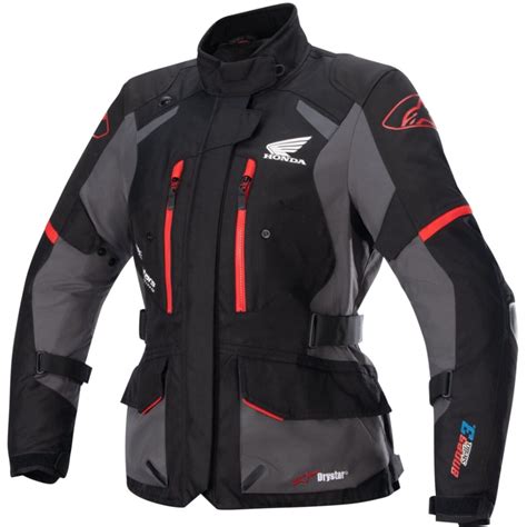 Veste Alpinestars Honda Stella Andes V Drystar Noir Gris Rouge