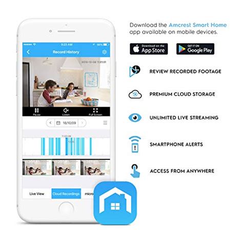 Amcrest 1080P Smart Home WiFi Camera, Baby Monitor, AI Human Detection ...