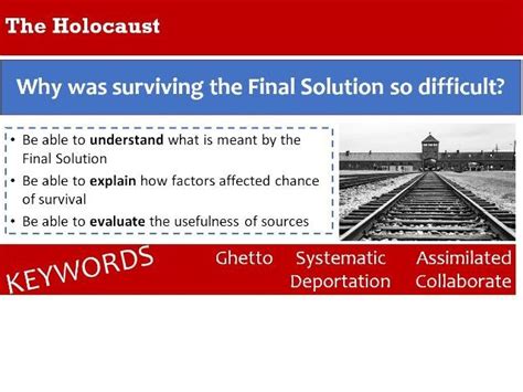 Fully Resourced Lesson The Holocaust 4 The Final Solution Teaching