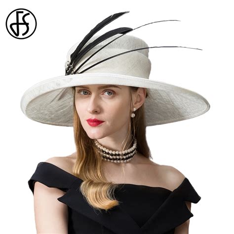 Fs Fs Sinamay White Kentucky Derby Hats For Elegant Women Big Large