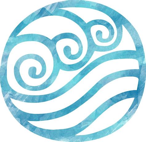 Watercolor Water Tribe Symbol Sticker by timelesslord | Watercolor ...