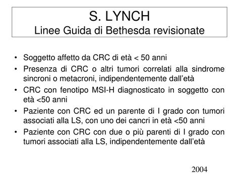 Istologia Della Sindrome Di Lynch