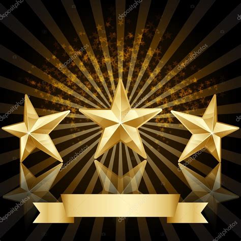 Gold Star Award Background