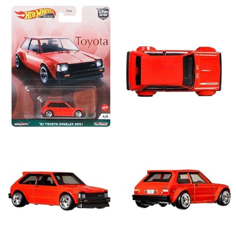 Jual HOT WHEELS 81 TOYOTA STARLET KP61 TOYOTA SERIES PREMIUM Shopee