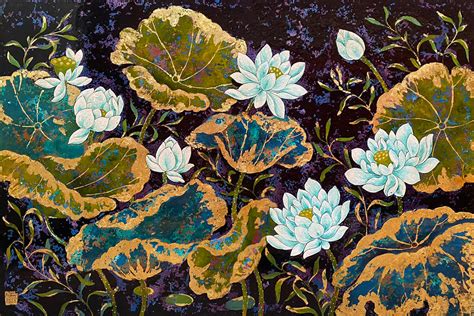 Artist Chau Ai Van Vietnamese Lacquer Paintings On Wood Nguyen Art