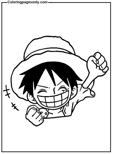 Coloriages Luffy Mignons Heureux Coloriages Luffy Des Coloriages