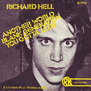 Richard Hell and the Voidoids - Another World EP Lyrics and Tracklist ...