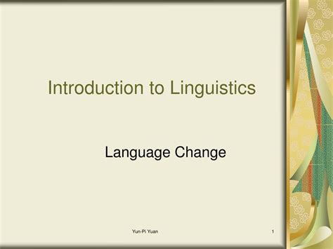 PPT Introduction To Linguistics PowerPoint Presentation Free