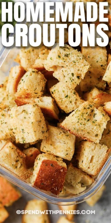 Homemade Croutons With Parmesan Croutons Homemade Home Made