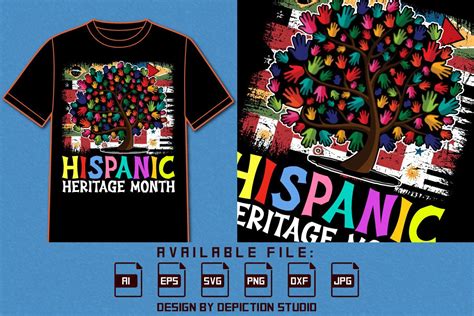 Hispanic Heritage Month Hand Tree Flags Graphic by ABDULLAH AL MAMUN · Creative Fabrica