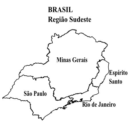 Imagens Da Região Sudeste Para Imprimir - Blog de Geografia: Mapa da Região Sudeste para Colorir
