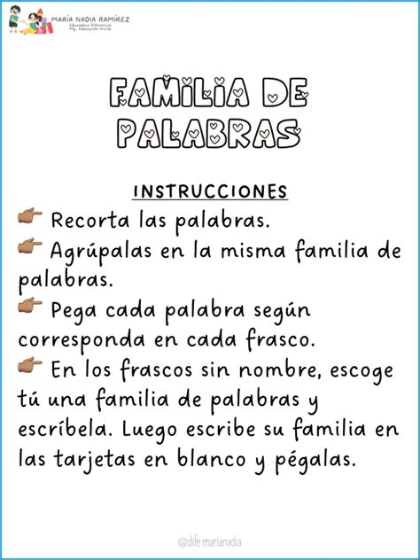 FAMILIA DE PALABRAS | profe.social