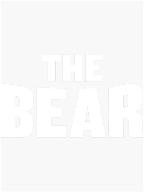 "The Bear Tv Series" Sticker for Sale by ublegubleg | Redbubble