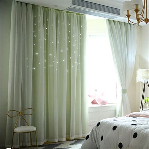 Star Curtains Stars Blackout Curtains for Kids Girls Bedroom Living ...