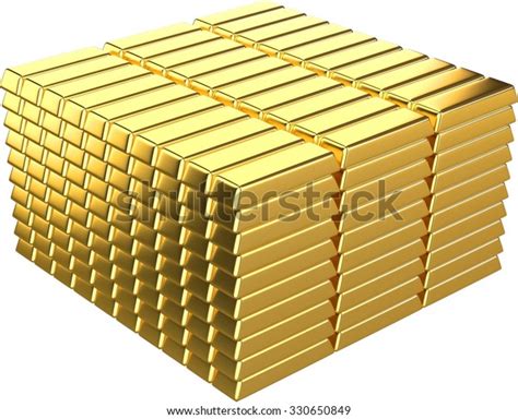 Pile Gold Bars Stock Illustration 330650849