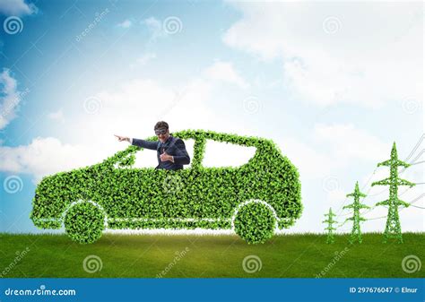 Electric Car And Green Energy Concept Stock Image Image Of Carbon