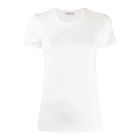 Moncler T Shirt Girocollo Hvid Laura Thomsen Luxury